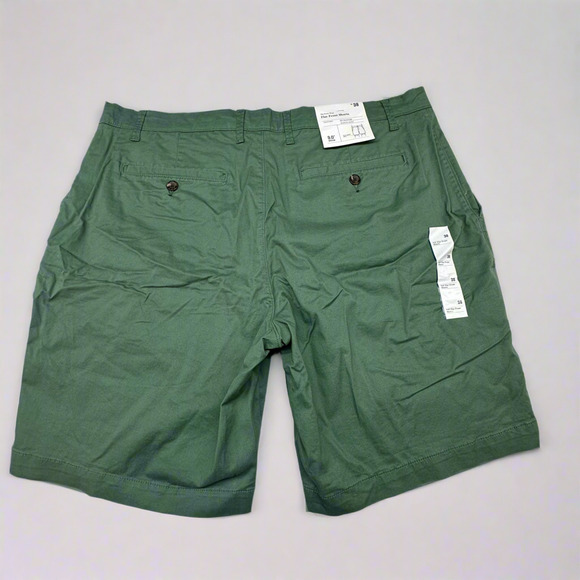 Goodfellow & Co Men’s Green Flat-Front Shorts – Size 38 – New - Picture 2 of 6